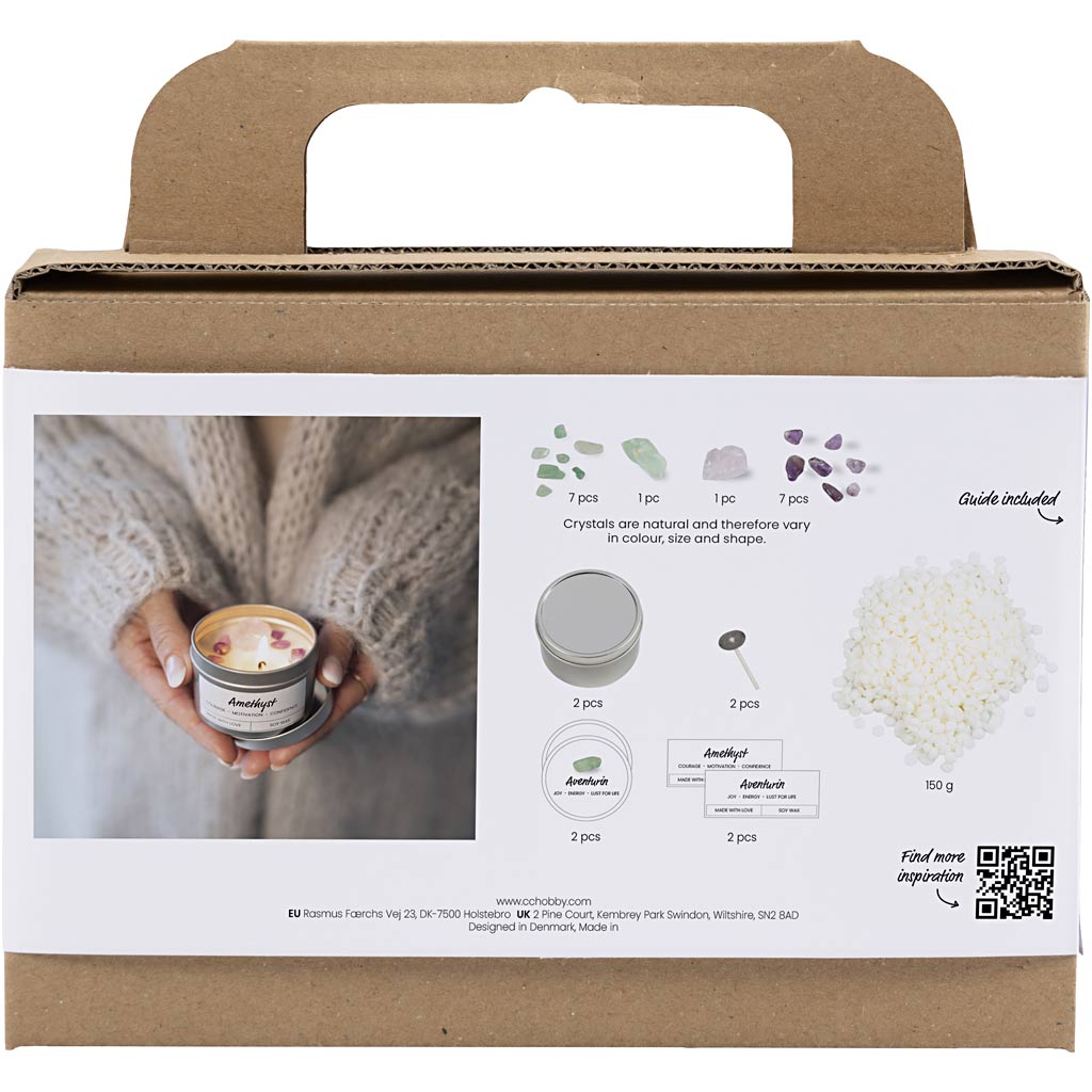 Mini DIY Kit – Soy Candle with Crystals