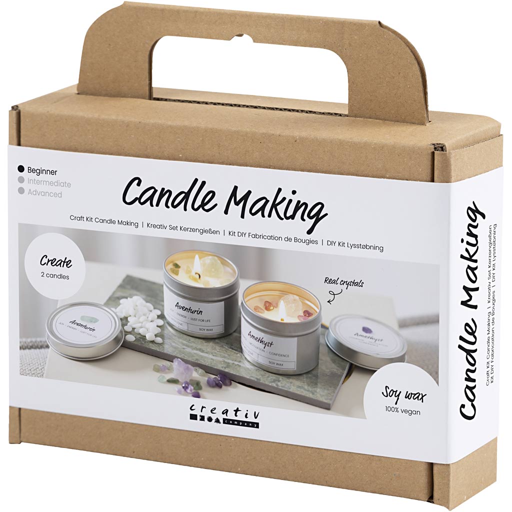 Mini DIY Kit – Soy Candle with Crystals
