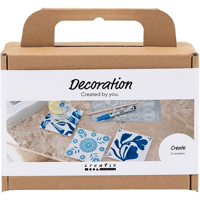 DIY Kit – Decorate porcelain coasters