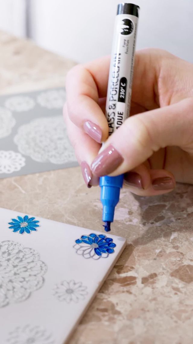 DIY Kit – Decorate porcelain coasters